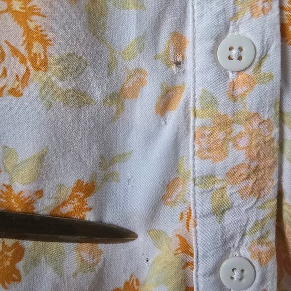 Free People Women Sz S Loretta Floral Ruffle Boho Cottagecore Tunic Top Festival - Picture 6 of 16